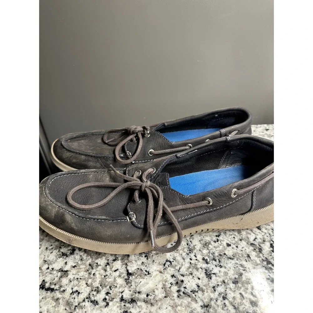 Sperry Top Sider‎ Men's Dark Gray Leather Boat Shoes Sz 11.5